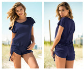 Mapale 5736 Loose Fit Strampler mit Kordelzug an den Seiten Farbe Navy